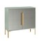 Gracie Mills Broughton 2-Door Distressed Mirror Accent Cabinet - GRACE-13053